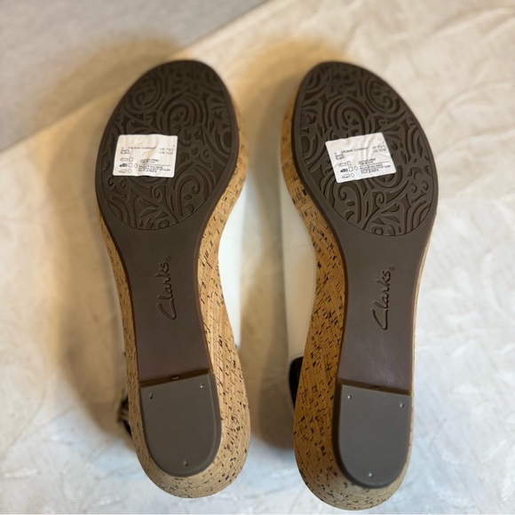 Clarks Artisan Orlena Currant White Cork Sandal Slingback Size 10 NIB‎